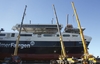 Six of Freo's crane fleet working with Austal on their largest ever catamaran. The upper deck was fitted outside the fabrication hall and weighed over 170 tonnes