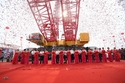 Launch event for Sany's 3,600t SCC8600TM at Kunshan Industrial park, China
