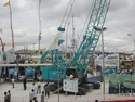 Kobelco's CKL1000i at Excon, the company's first 100t crawler targeting the Indian market