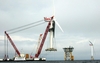The Rambiz barge crane, originally designed for work building the Vasco da Gama Bridge in Lisbon, Portugal.