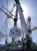A new Terex tower crane transition section on display at ConExpo.