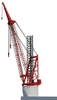 The company's new design for a crane mounted around the leg of a jack up barge.